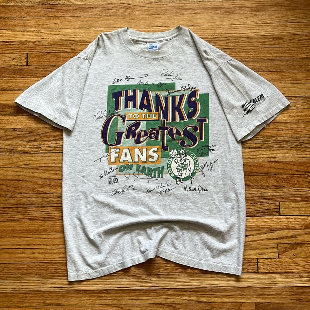 Vintage Boston Celtics T-Shirt / Large / 90s / NBA / Greatest Fans